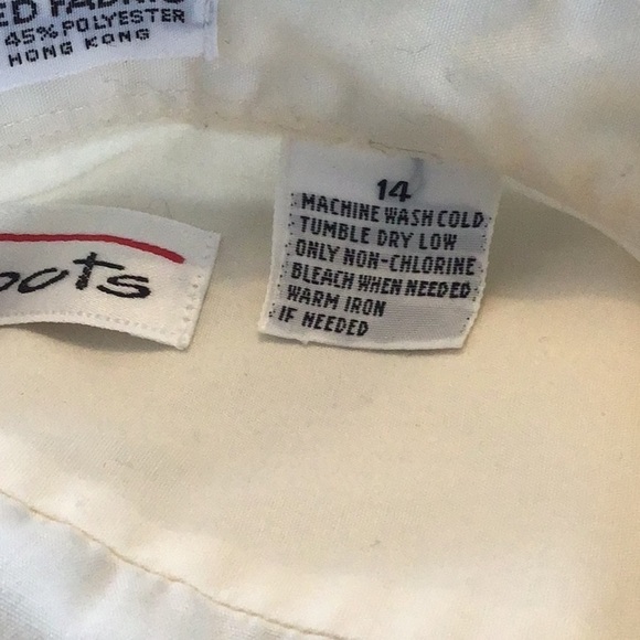 Talbots pleated front tuxedo style button up shirt size 14 - Picture 6 of 6